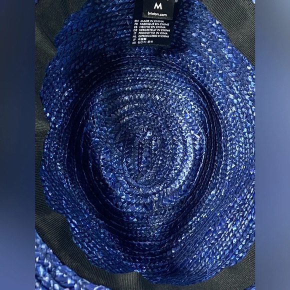 Brixton - Joanna Hat- Wide-brim Straw  Hat - Pacific Blue w/ Purple Undertones. - Picture 10 of 16